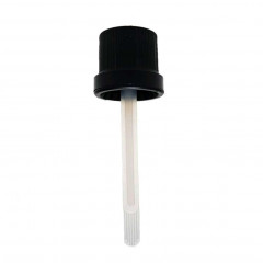 CAPSULE SPATULE NOIRE  INVIOLABLE DIN 18  pour flacon 15/20 ML