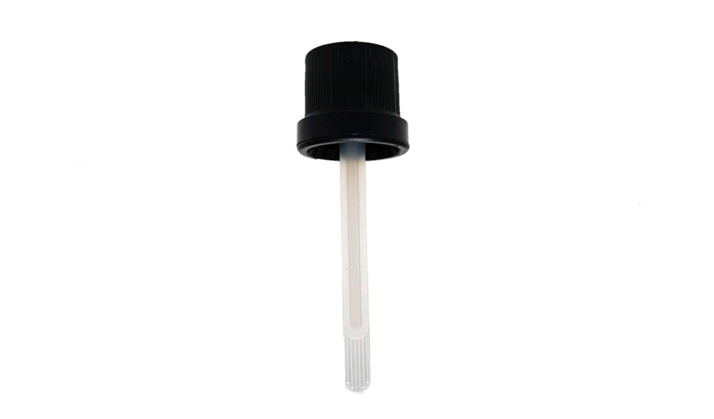 CAPSULE SPATULE NOIRE  INVIOLABLE DIN 18  pour flacon 15/20 ML