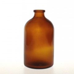 AMBER GLASS 100 ML ANTIBIOTIQUE BOTTLE T1