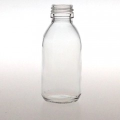CLEAR GLASS 125 ML SYRUP BOTTLE PP 28