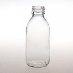 CLEAR GLASS 150 ML SYRUP BOTTLE PP 28