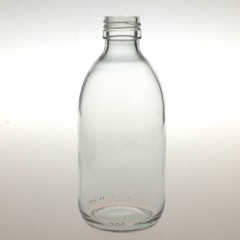 CLEAR GLASS 300 ML SYRUP BOTTLE PP 28