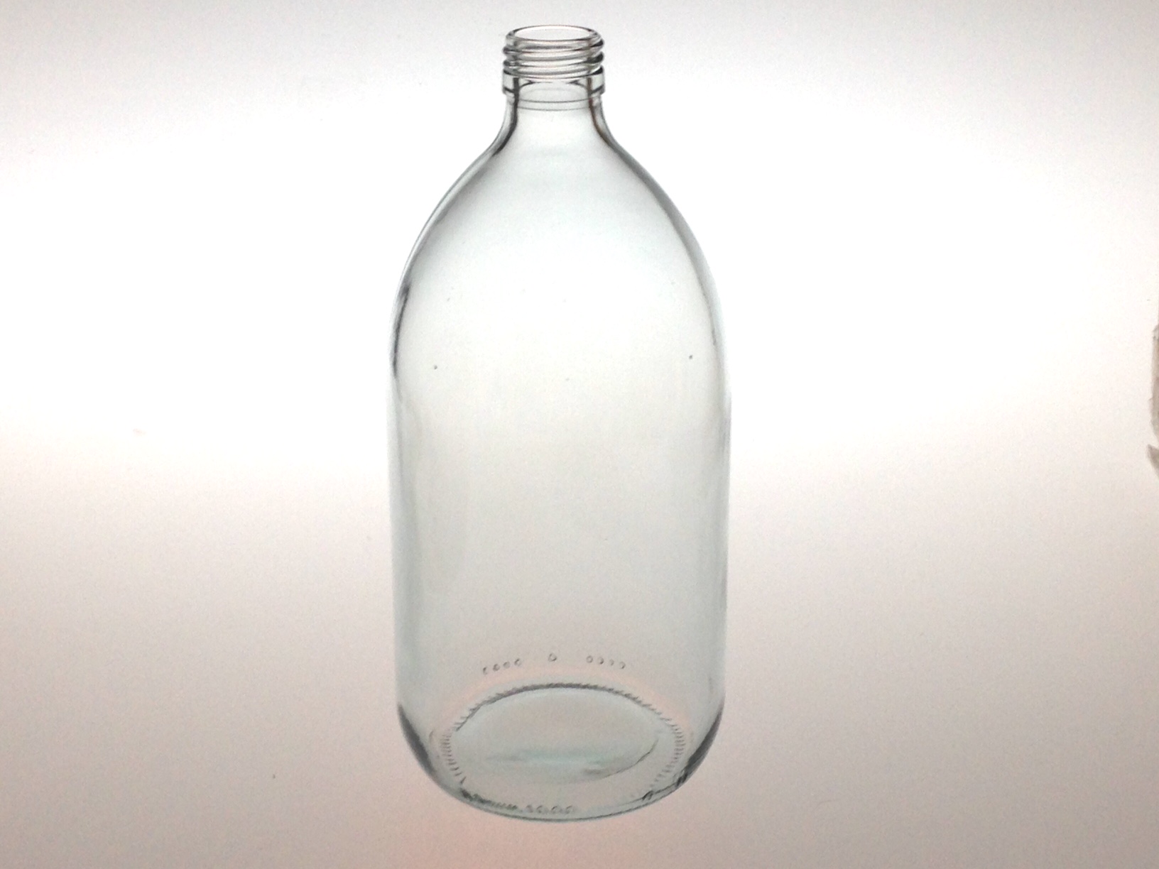 CLEAR GLASS 1000 ML SYRUP BOTTLE PP 28