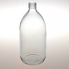 CLEAR GLASS 1000 ML SYRUP BOTTLE PP 28