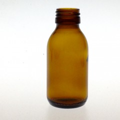 AMBER GLASS 90 ML SYRUP BOTTLE PP 28