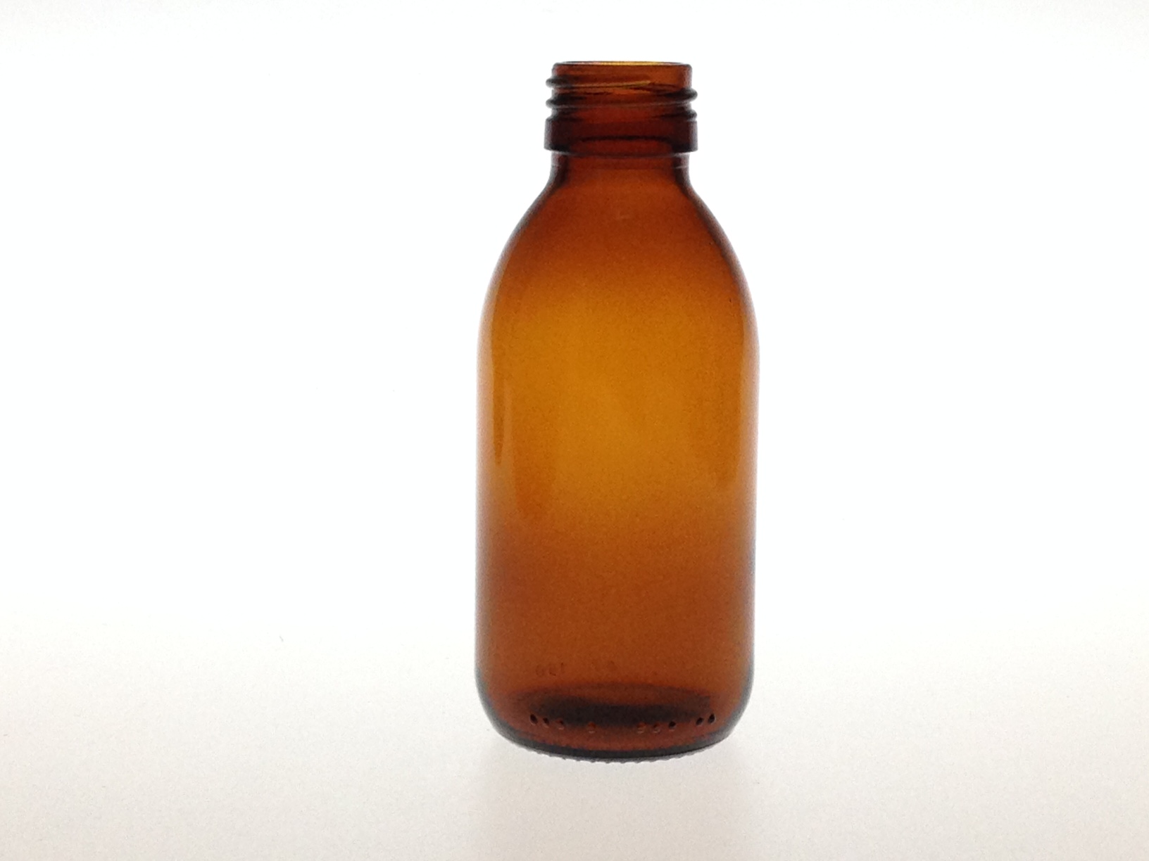 AMBER GLASS 150 ML BOTTLE  NECK PP 28