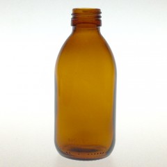 AMBER GLASS 200 ML SYRUP BOTTLE PP 28