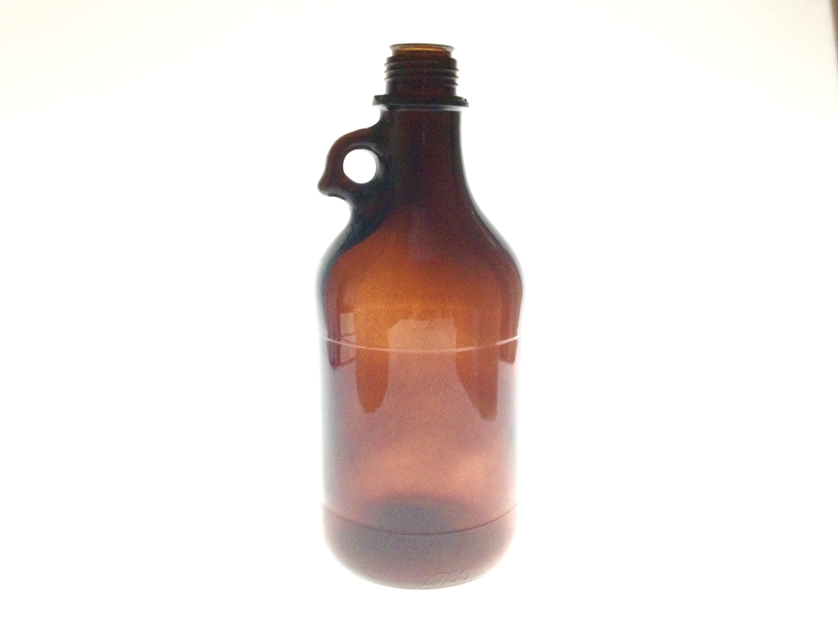 AMBER GLASS 2710 ML BOTTLE  NECK 45