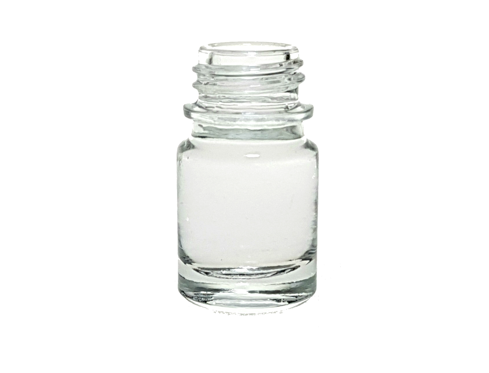 WHITE GLASS 2.5 ML BOTTLE NECK PH 18
