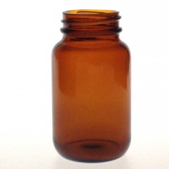 WIDE MOUTH AMBER GLASS 100 ML R3/38 BOTTLE 