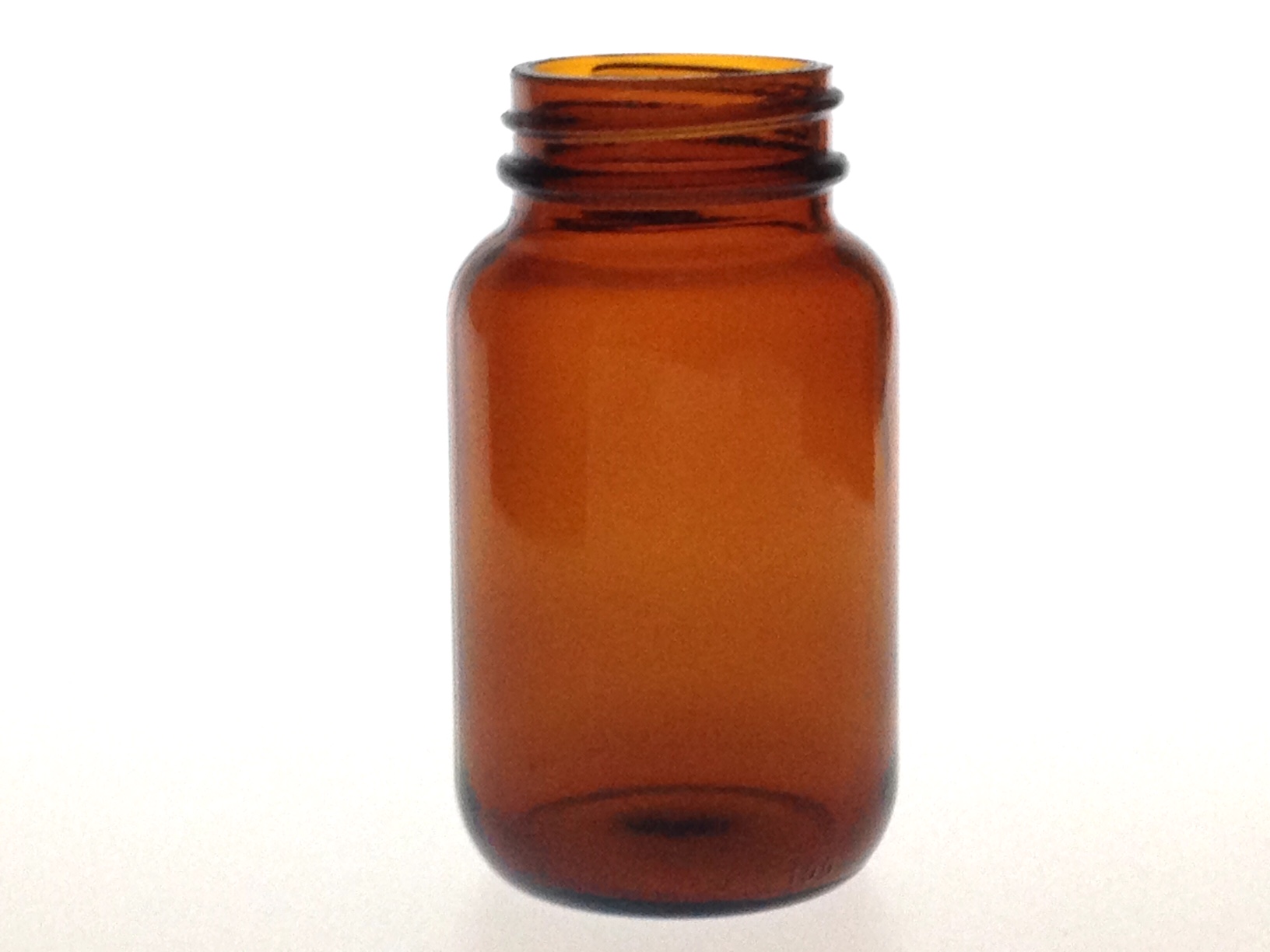 WIDE MOUTH AMBER GLASS 100 ML R3/38 BOTTLE 