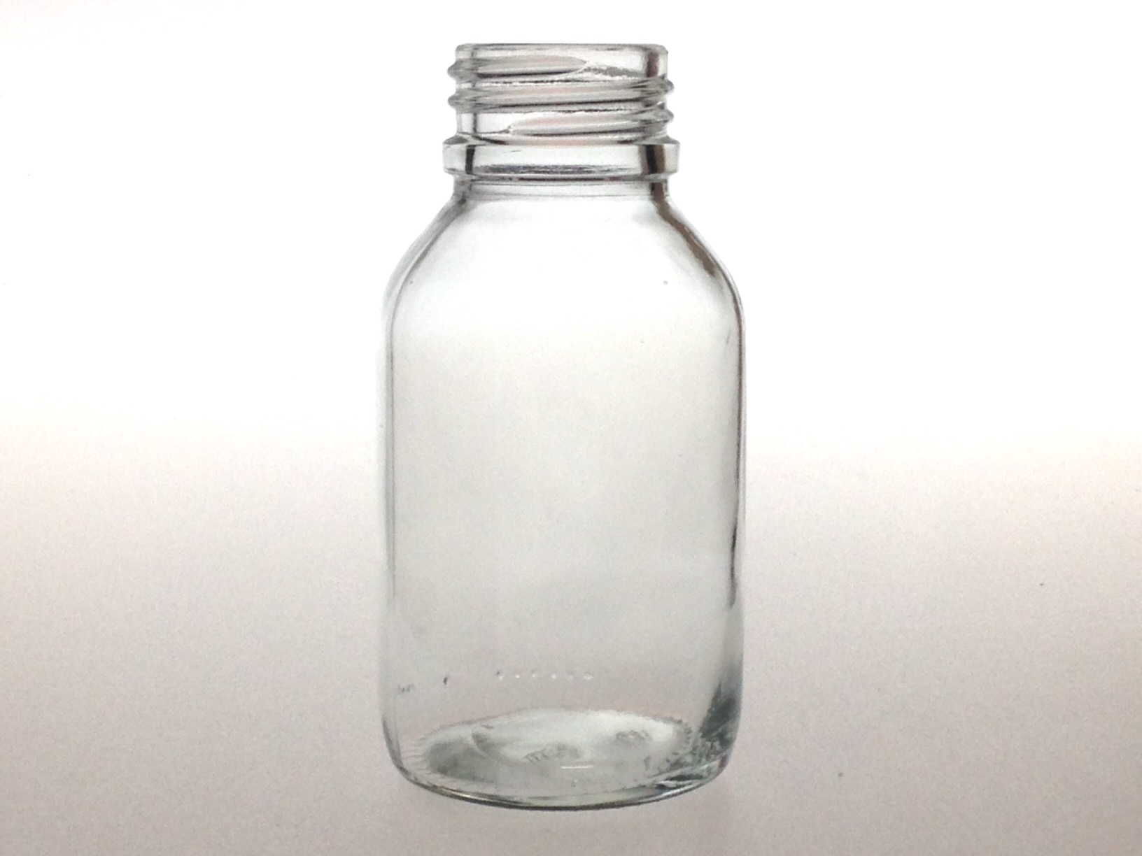 WIDE MOUTH CLEAR GLASS 125 ML BOTTLE PH 30