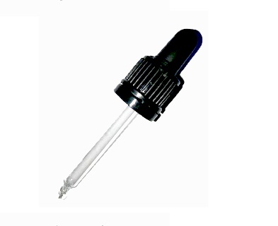 MONTURE COMPTE-GOUTTE NOIRE DIN 18 AVEC PIPETTE - POUR FLACON 30 ML