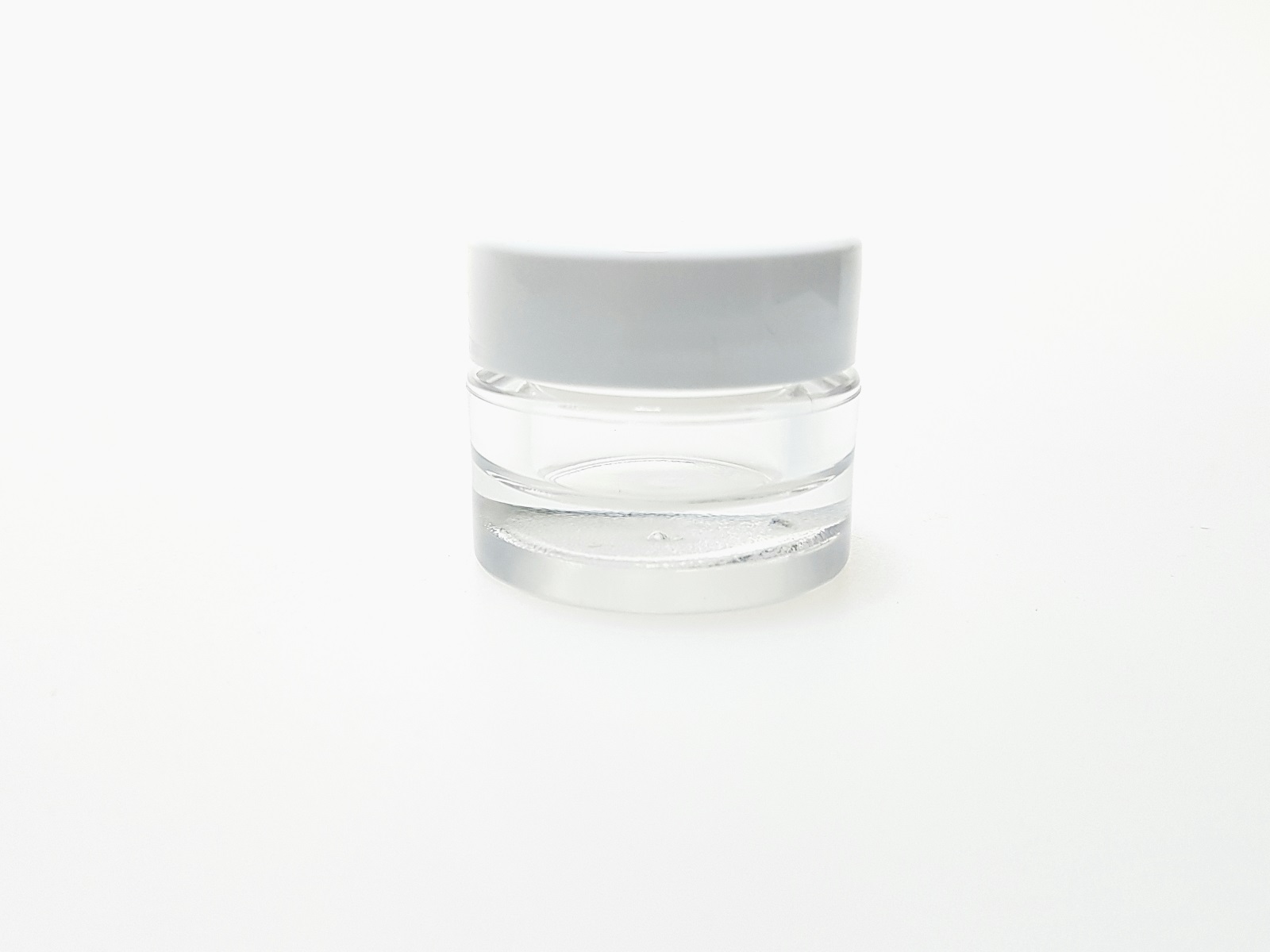 POT 7 ML PETG CRISTAL COUVERCLE BLANC