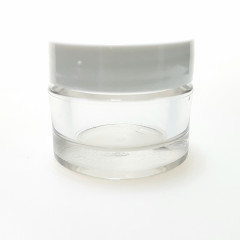 POT 15 ML PETG CRISTAL COUVERCLE BLANC