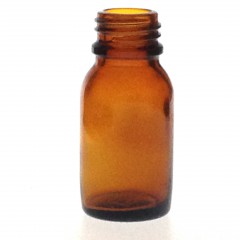 AMBER GLASS 15 ML BOTTLE NECK PH 18