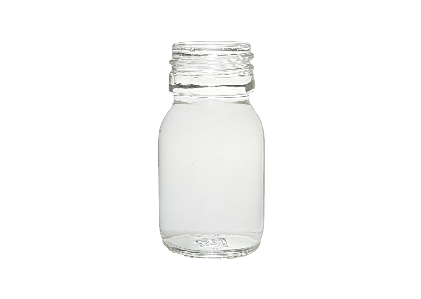 CLEAR GLASS 30 ML SYRUP BOTTLE PP 28