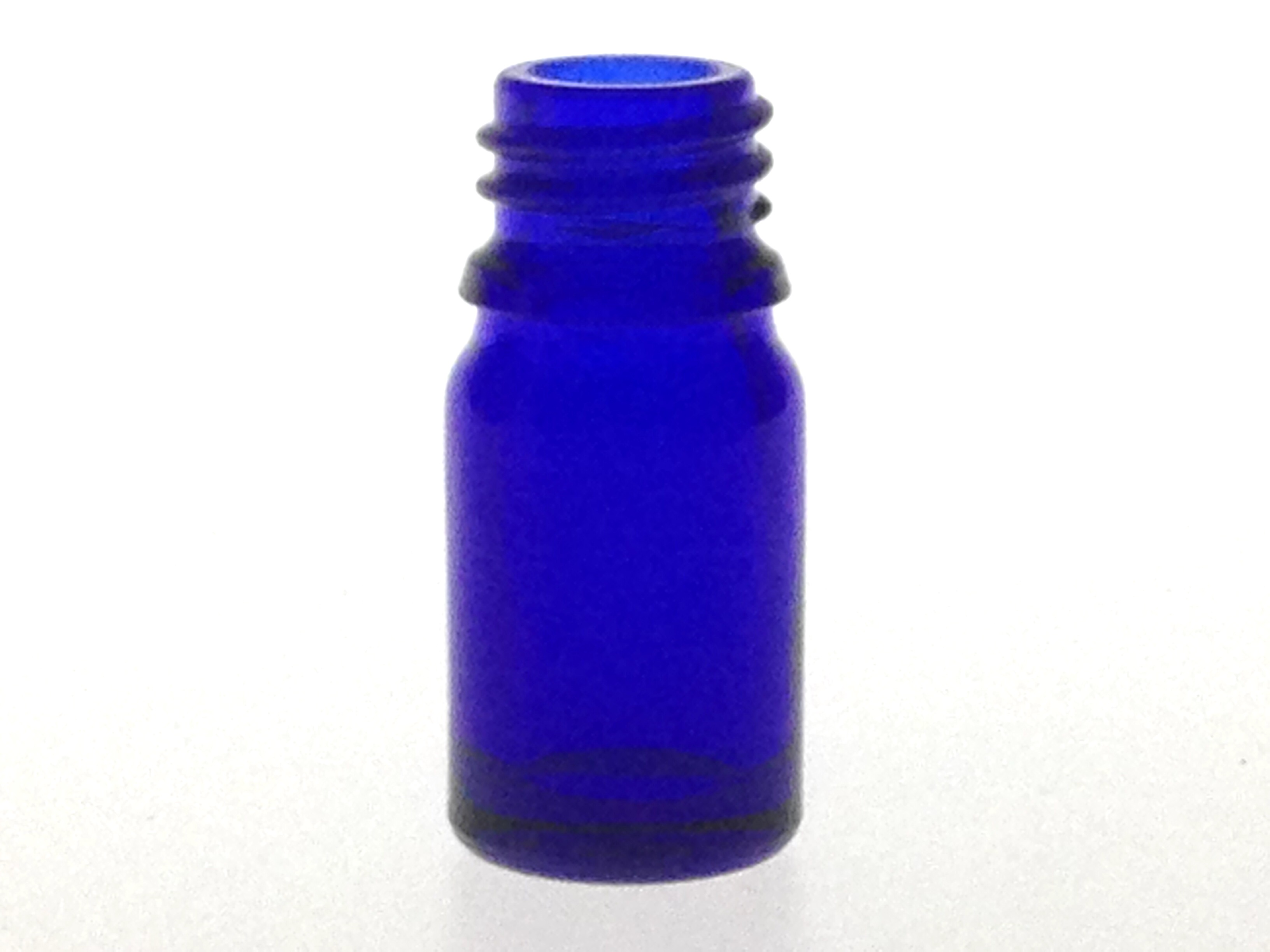 DROPPER ROUND BOTTLE BLUE GLASS 5 ML