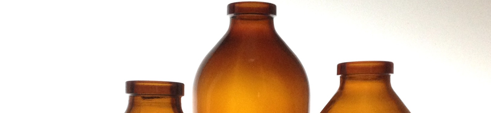 Amber glass infusion bottles