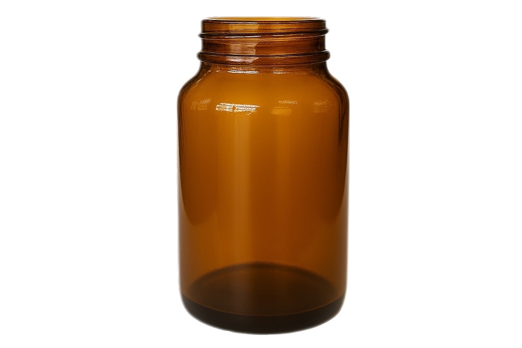 POUDRIER 150 ML VERRE JAUNE 45/400