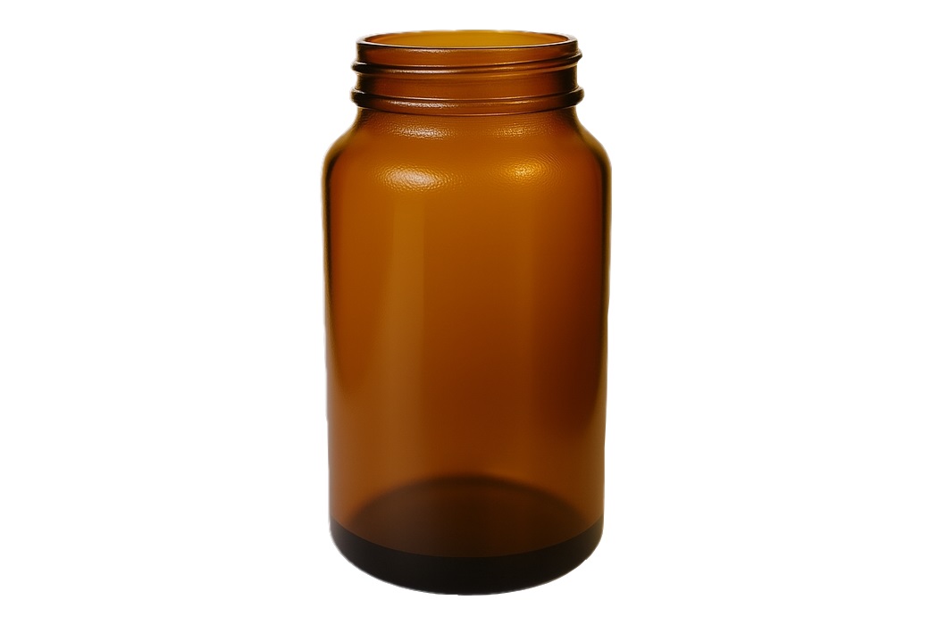 POUDRIER 200 ML VERRE JAUNE 45/400